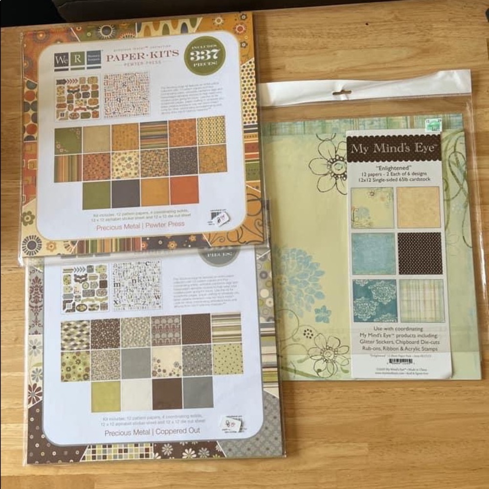 Set of 3 Scrapbooking Paper Packs